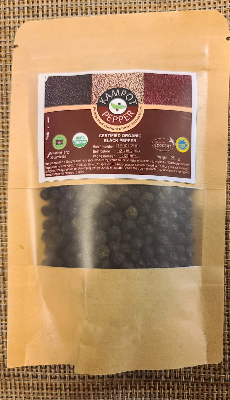 100% Organic Black Kampot Pepper